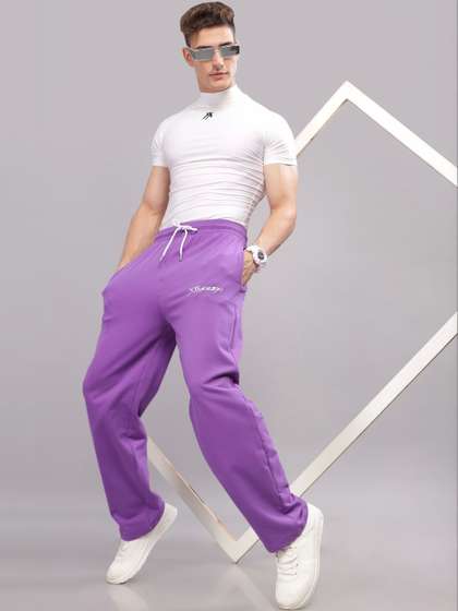 XTREMEX Men Pure
                        Cotton Elite Purple Straight Fit Brand Logo
                        Training Track Pants