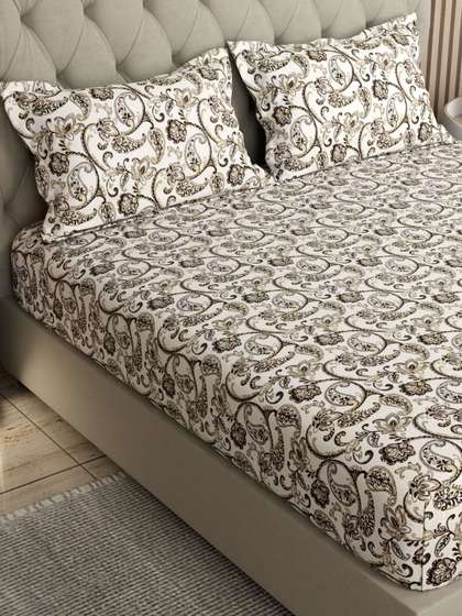 Pure Decor 210 TC Superfine Bedsheet with 2 Pillow Covers