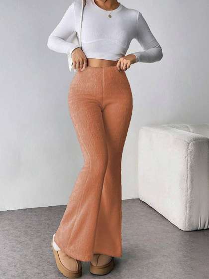Stylecast X Kotty
                        Women Flared High-Rise Trousers