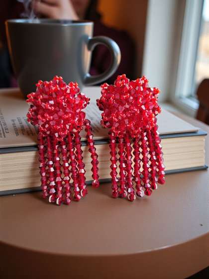 INHANSS Beaded
                        Waterfall Earrings