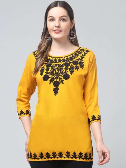 SHAUKIYA Ethnic
                        Motifs Embroidered Thread Work Thread Work
                        Kurti