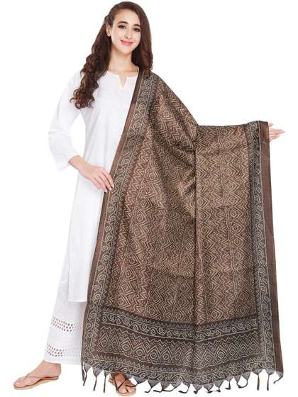 KALINI Ethnic Motifs
                        Printed Art Silk Dupatta