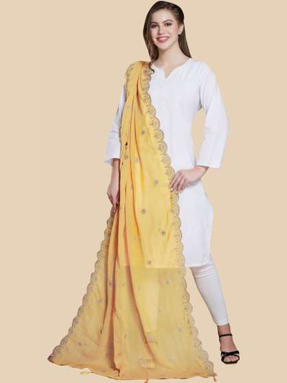 KALINI Embroidered
                        Dupatta with Thread Work