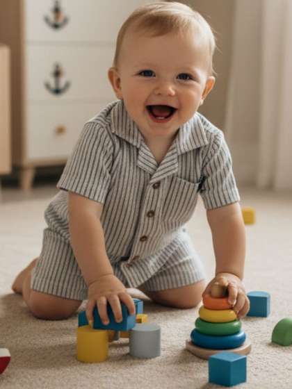 Gini And Jony
                            Infants Boys Cotton Co Ordinate