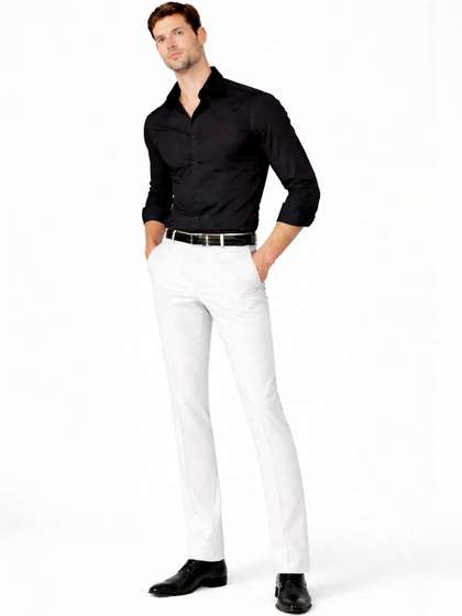 GHABA CREATION Men
                        Classic Mid Rise Regular Fit Cotton Formal
                        Trousers