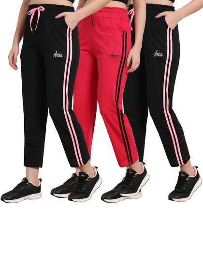 Anixa Women Pack of
                        3 Regular Fit Brand Logo Cotton Pyjamas