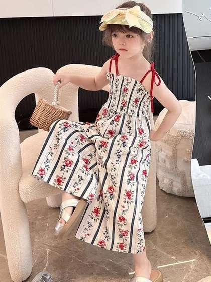 LULU & SKY Girls
                    Striped Jumpsuit