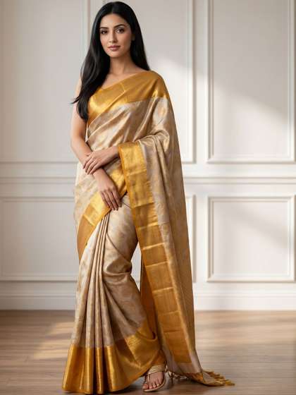 Anouk Mirage Ethnic
                        Motifs Zari Silk Blend Kanjeevaram Saree