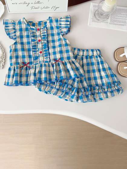 LULU & SKY Girls
                    Printed Top with Shorts