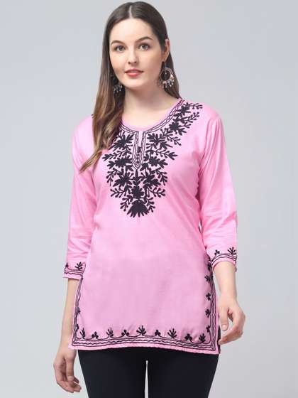 SHAUKIYA Ethnic
                          Motifs Embroidered Thread Work Thread Work
                          Kurti