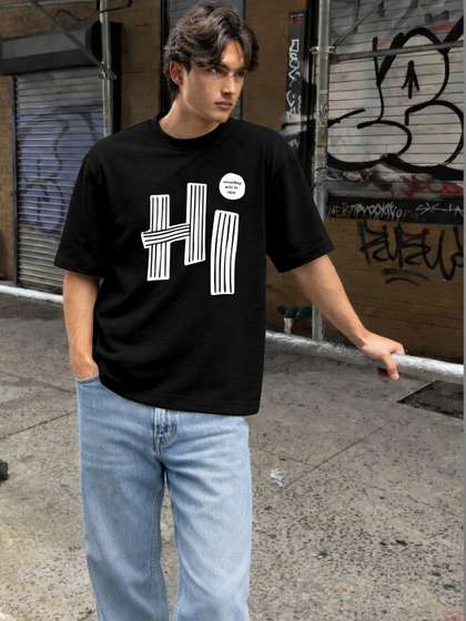 SZN Men Typography
                          Printed T-shirt
