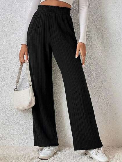 Stylecast X Kotty
                        Women Flared High-Rise Trousers