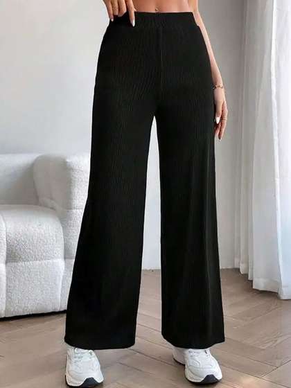 Stylecast X Kotty
                        Women Flared High-Rise Trousers