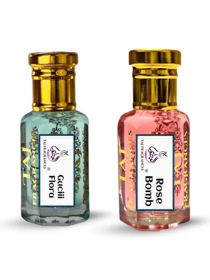 Taj Fragrances Set
                        Of 2 Guciii Flora & Rose Bomb Alcohol Free
                        Attar - 3 ml Each