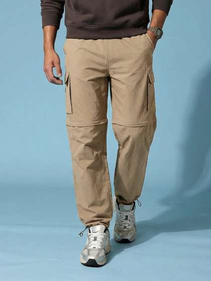 HRX by Hrithik
                        Roshan Men Relaxed Fit Rapid-Dry Convertible
                        Cargos Track Pants