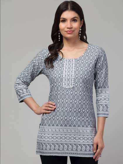 SHAUKIYA Geometric
                        Printed Kurti
