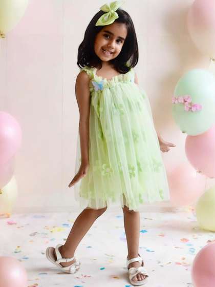 Fayon Kids Floral Net
                    Dress