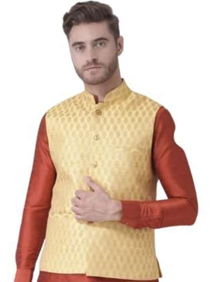 KUTUB FASHION Printed
                      Mandarin Collar Nehru Jackets