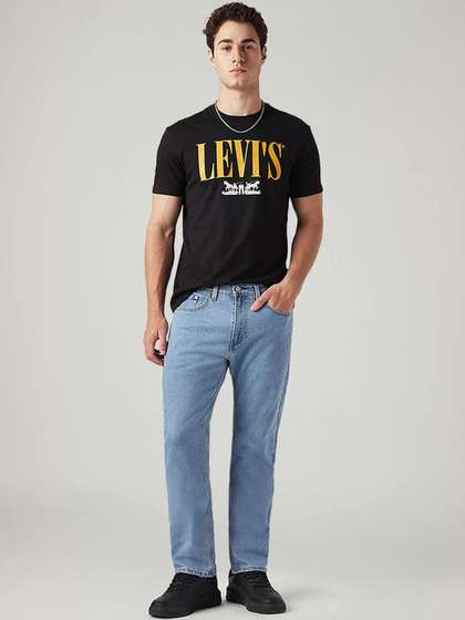 Levis Men Straight Fit Mid-Rise Jeans