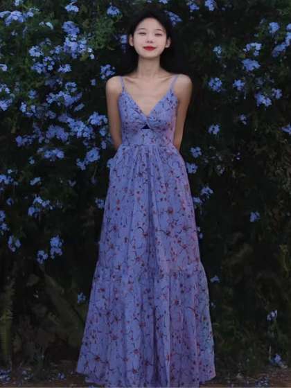 Suo Floral Print
                          A-Line Maxi Dress