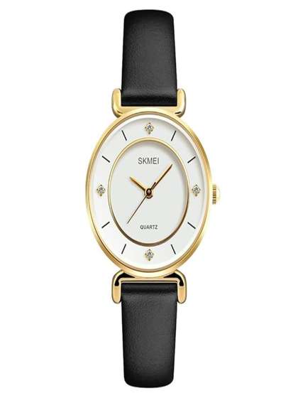 Skmei Women
                      Embellished Dial & Leather Straps Analogue
                      Watch 1330LGD