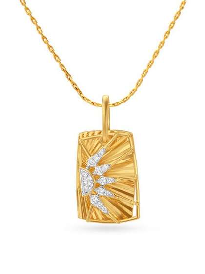 Mia by Tanishq 9KT
                        Yellow Gold 0.0162CT Diamond Studded
                        Pendent-1.844g