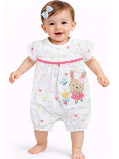 CANDY HOUSE Infants
                    Printed Cotton Rompers