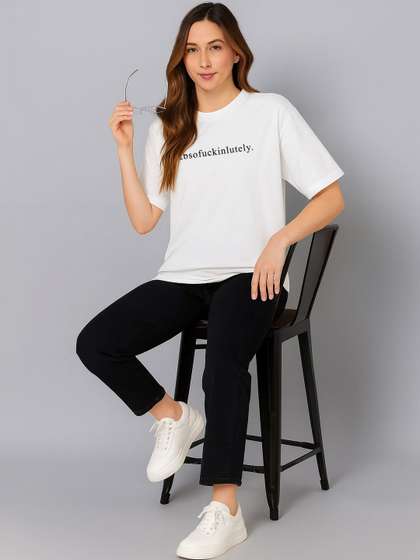 Calm Down Women
                        Typography Printed T-shirt