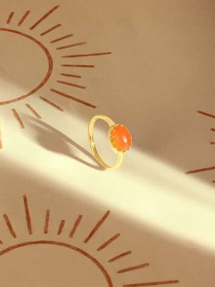 Mia by Tanishq14 Kt
                        Solar Carnelian Studded Gold Ring - 1.678 g