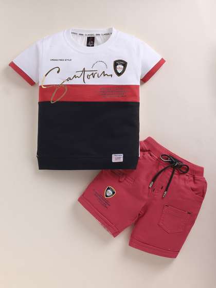 TINI JENNY Boys
                    Colourblocked T-shirt with Shorts