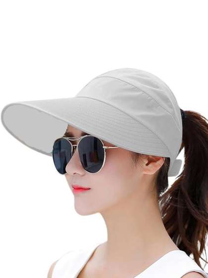 Zonkar Unisex White
                      Solid Sun Hat