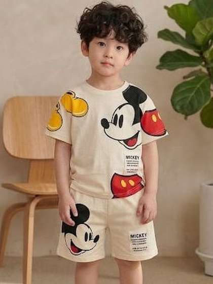 Finders Unisex
                          Kids Printed T-shirt with Shorts