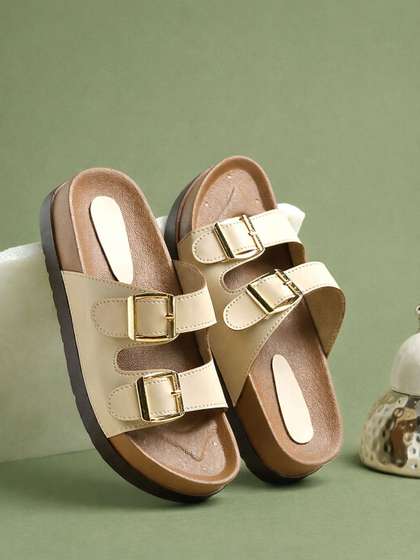 Stylestry Women Open
                        Toe Flats with Buckles
