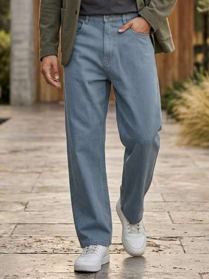 Urbano Fashion Men
                          Loose Fit Washed Non-Stretchable Jeans