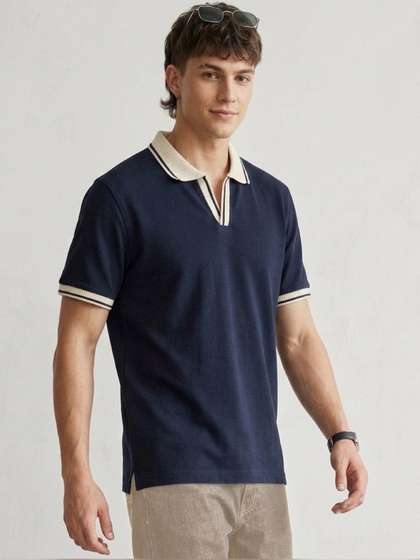 STEVE STATUS Men
                        Polo Collar T-shirt