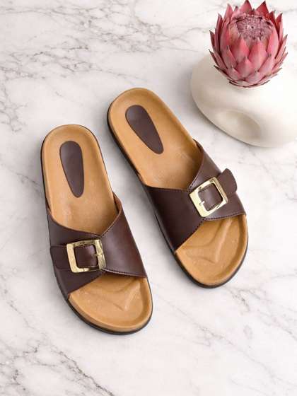 Stylestry Women Open
                        Toe Flats with Buckles