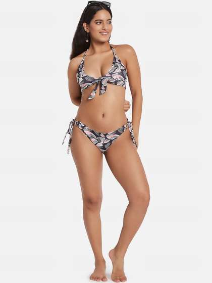SECRETS BY
                          ZEROKAATA Women Printed Halter Beachwear Swim
                          Bikini Set