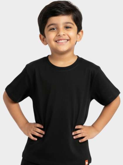 Orange Sugar Kids Pure
                    Cotton Half Sleeve Solid Tshirt