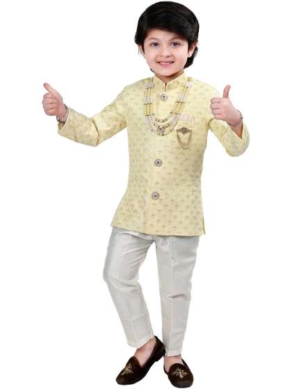 Arshia Fashions Self
                        Design Sherwani Set