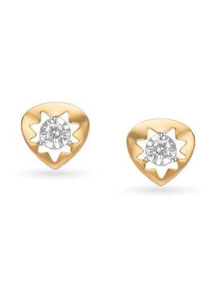 Mia by Tanishq 14Kt
                        Gold Radiant Solar Diamond Stud Earrings - 0.742
                        g