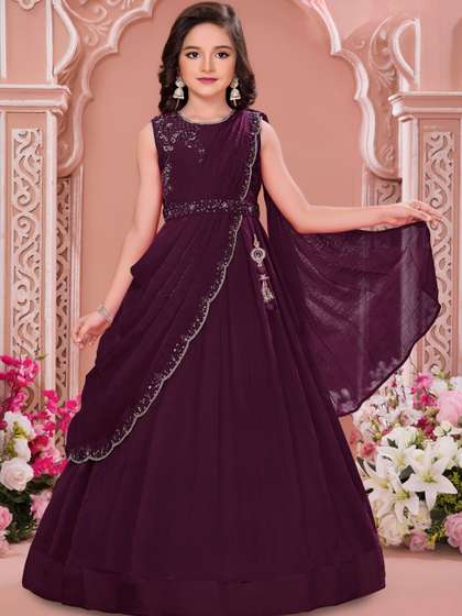 Lagorii Girls
                    Embellished Sequinned Ready to Wear Lehenga &
                    Blouse With Dupatta