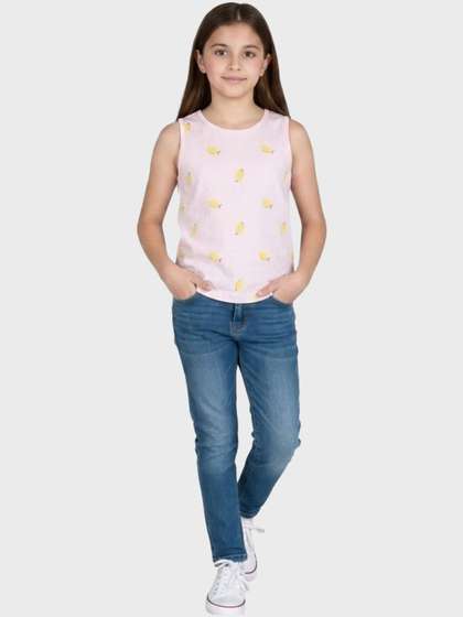 Charm n Cherish Girls
                    Floral Print Cotton Tank Top