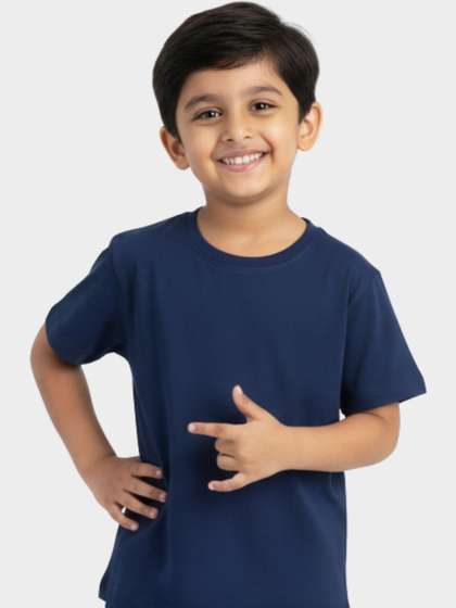 Orange Sugar Kids Pure
                    Cotton Half Sleeve Solid Tshirt