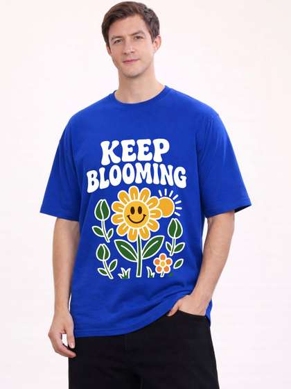 Samyak Wears Men
                        Printed Pure Cotton T-shirt