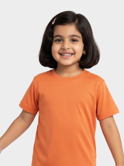 Orange Sugar Kids Pure
                    Cotton Half Sleeve Solid Tshirt