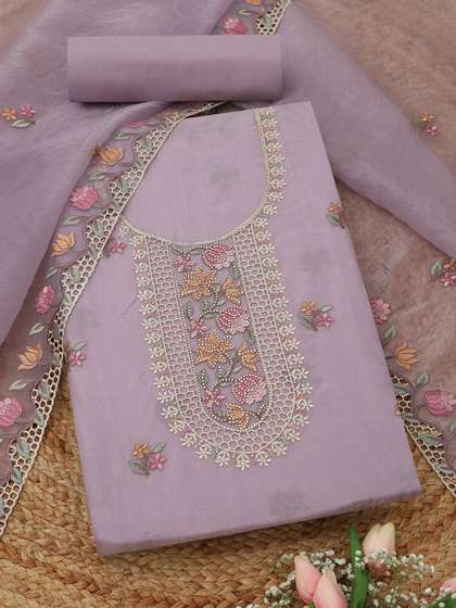 Soch Embroidered
                        Organza Unstitched Dress Material