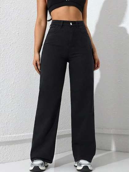 Encrypt Women
                        Straight Fit High-Rise Stretchable Jeans