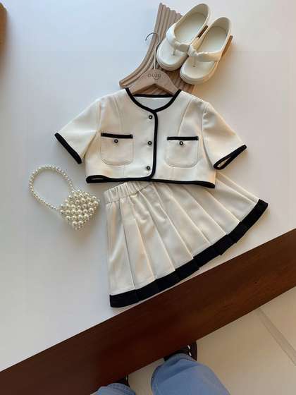 YK Girls Top with
                      Skirt