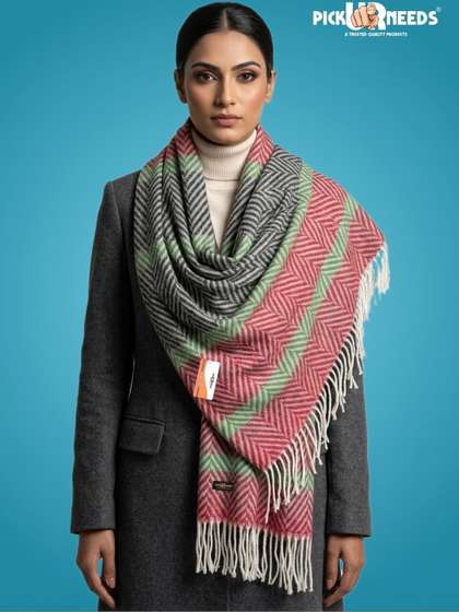 Pick Ur Needs
                          Women Checked Woven Design Shawl