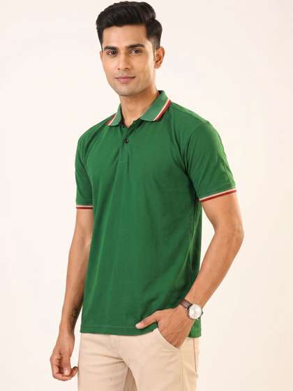 The Roadster
                          Lifestyle Co. Men Polo Collar Cotton T-Shirts